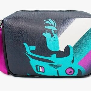 Pixar Buzz Buckle Down Crossbody Bag - Black and Pink